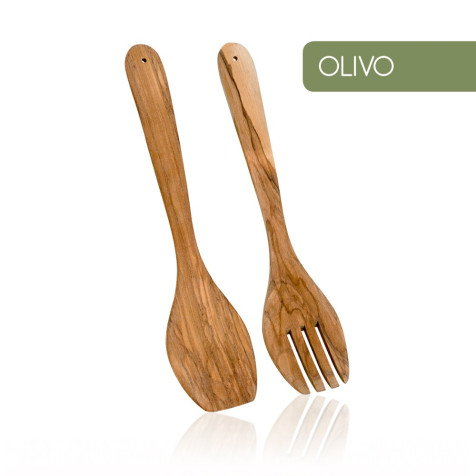 Cubiertos ensalada 30 cm. OLIVO LINE