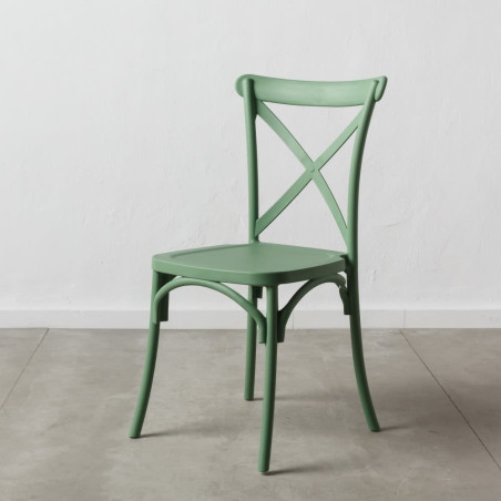 SILLA VERDE MENTA POLIPROPILENO 48,50 X 43 X 91 CM