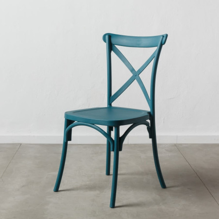SILLA AZUL POLIPROPILENO 48,50 X 43 X 91 CM