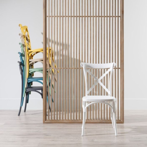 SILLA AZUL POLIPROPILENO 48,50 X 43 X 91 CM