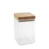 Bote cuadrado acrílico - bambú 1,3 lt.
