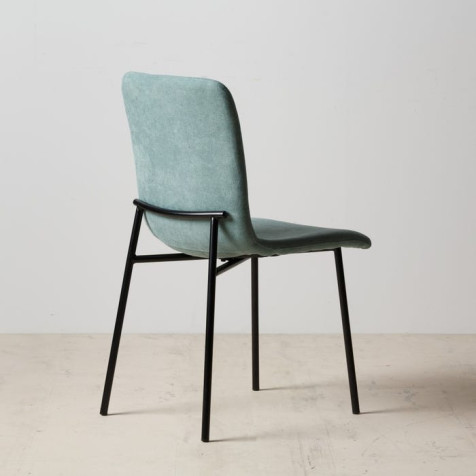 SILLA VERDE TEJIDO-METAL 44,50 X 54,50 X 86 CM