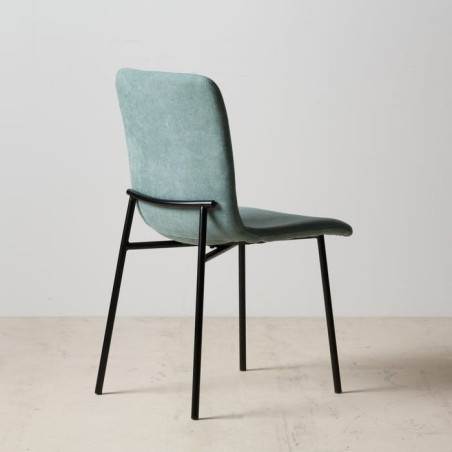 SILLA VERDE TEJIDO-METAL 44,50 X 54,50 X 86 CM