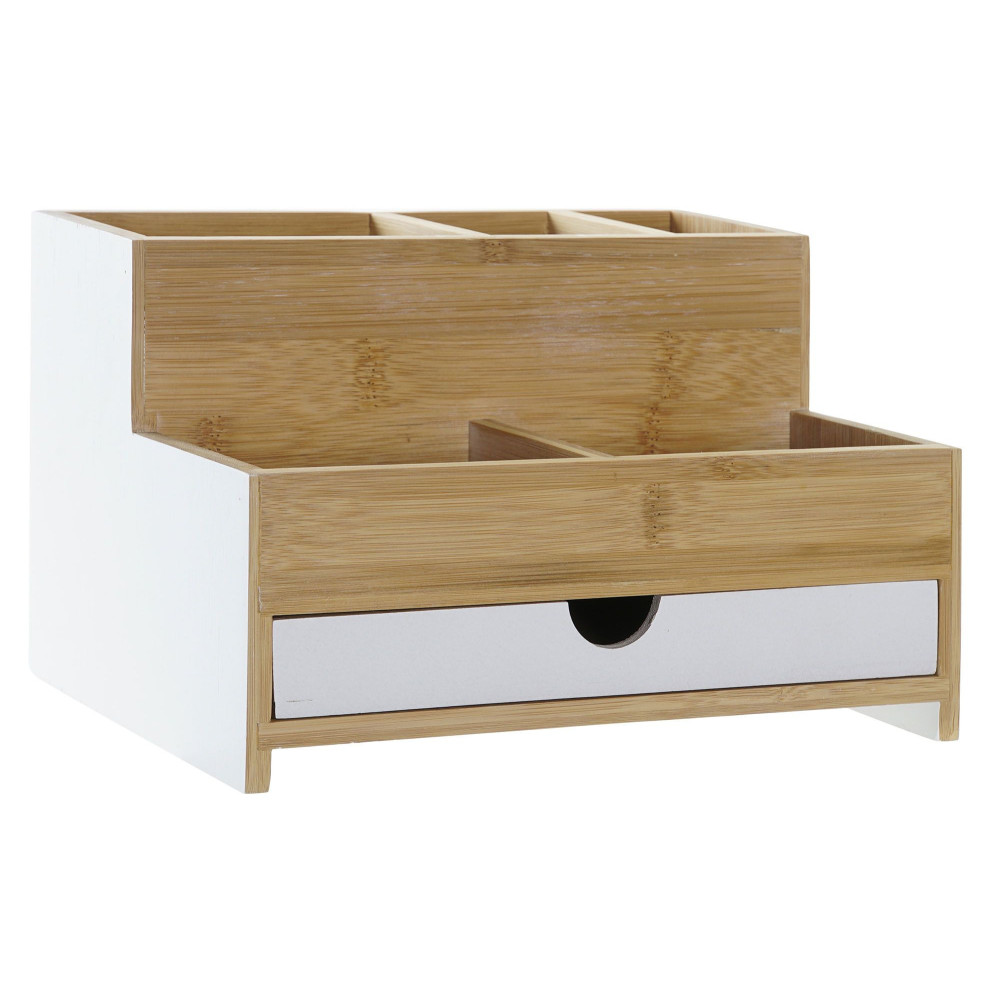 ORGANIZADOR BAMBU 23,5X18X15 1 CAJON BLANCO