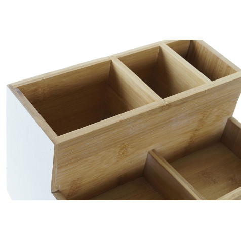 ORGANIZADOR BAMBU 23,5X18X15 1 CAJON BLANCO