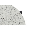 MESA CAFE HIERRO PIEDRA 80X80X45 TERRAZO NEGRO