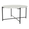 MESA CAFE HIERRO PIEDRA 80X80X45 TERRAZO NEGRO
