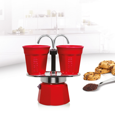 Cafetera mini express + 2 tazas Bialetti