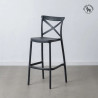 TABURETE GRIS OSCURO POLIPROPILENO SALÓN 52,50 X 4