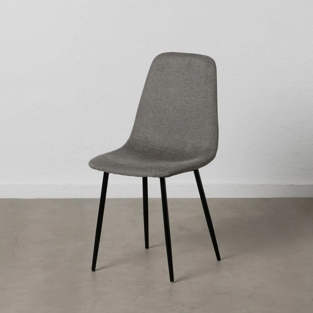 SILLA GRIS OSCURO TEJIDO-METAL SALÓN 43 X 52 X 87