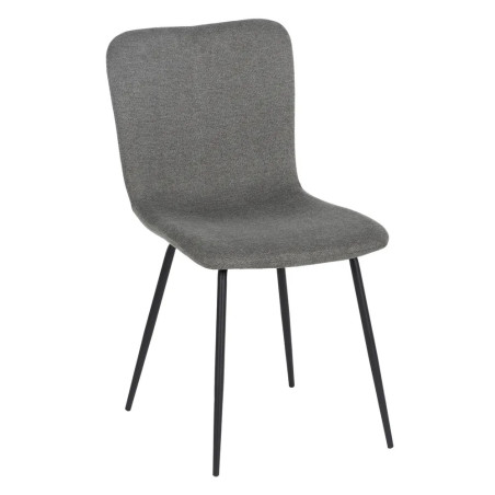 SILLA GRIS TEJIDO-METAL SALÓN 44 X 55 X 82 CM