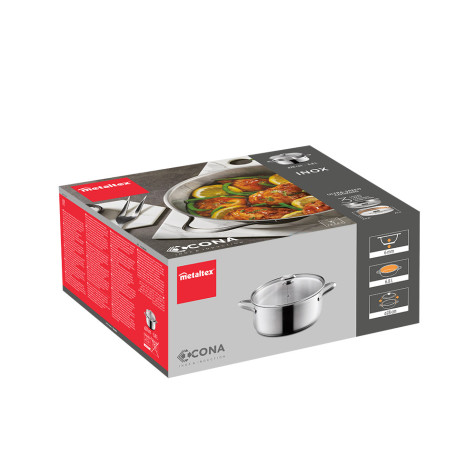 CACEROLA BAJA ACERO INOX ICONA