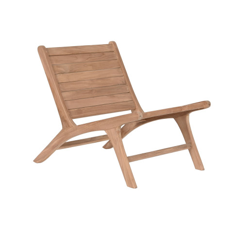 SILLA TECA 60X81X66 NATURAL MARRON