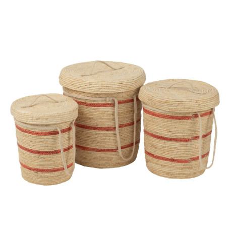 canasta-lineas+tapa-maiz-natural/roja-s-30*30*36