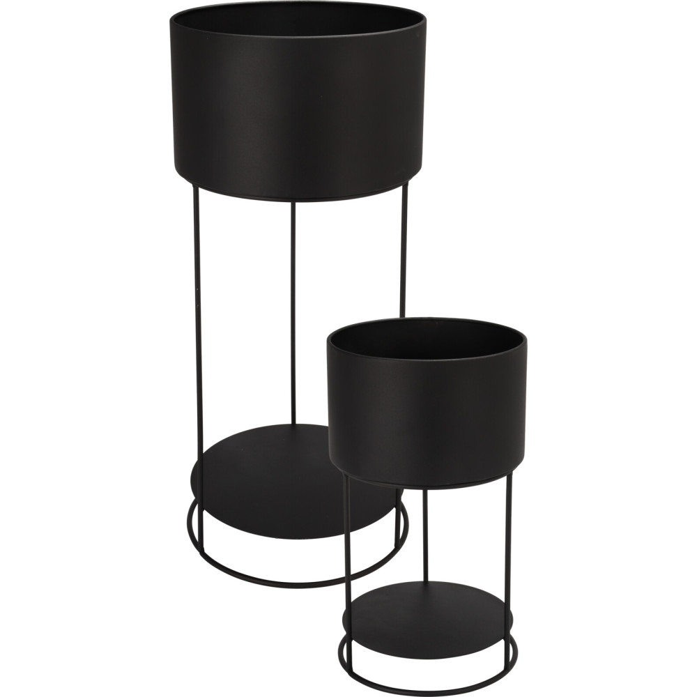 flowerpots-on-stands-black