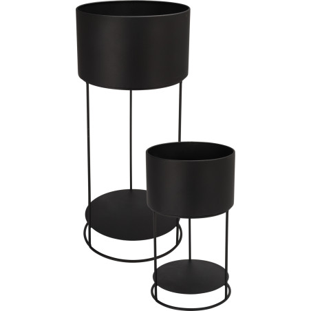 flowerpots-on-stands-black