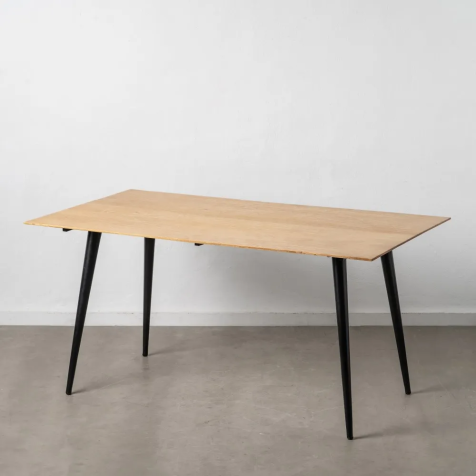 mesa-comedor-natural-negro-madera-hierro