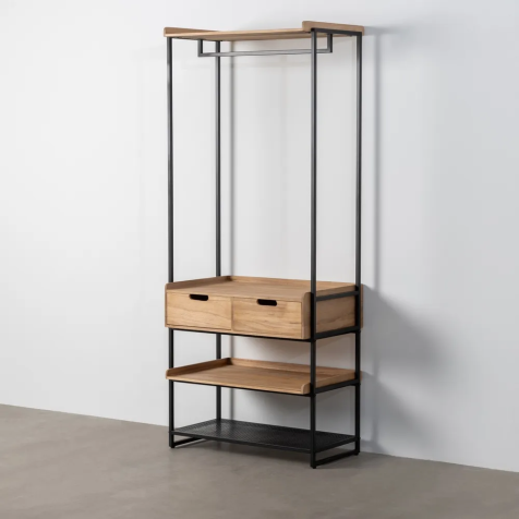 mueble-vestidor-natural-negro-dm-metal-80-x-48-x-1
