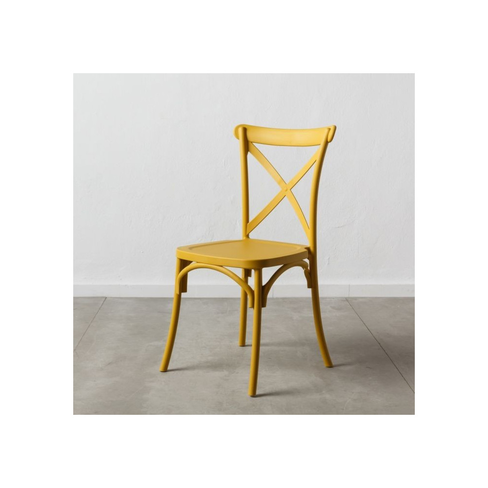 SILLA AMARILLO POLIPROPILENO 48,50 X 43 X 91 CM