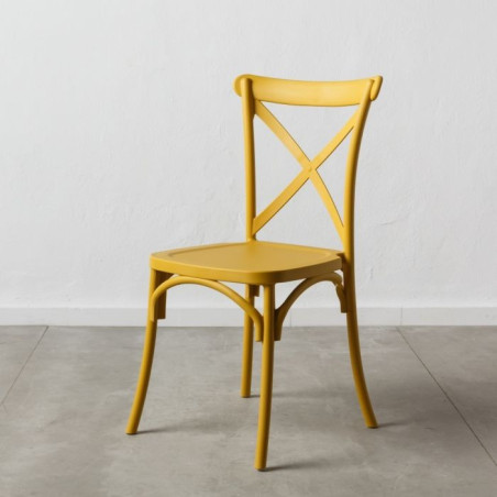 SILLA AMARILLO POLIPROPILENO 48,50 X 43 X 91 CM
